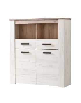 Βιτρίνα Kent POP 2F Grey oak/White oak