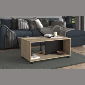 ΤΡΑΠΕΖΙ ΣΑΛΟΝΙΟΥ PICO GREY OAK / ΜΑΥΡΟ 92*50*41