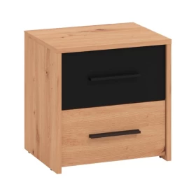 ΚΟΜΟΔΙΝΟ VARADERO NO2F ARTISAN OAK-ΜΑΥΡΟ 42x33x42εκ