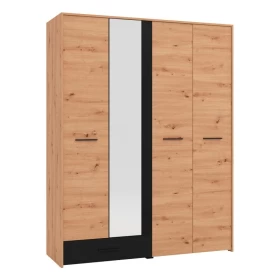 ΝΤΟΥΛΑΠΑ VARADERO 4K1F1O ARTISAN OAK-ΜΑΥΡΟ 157,5x53x203,5εκ