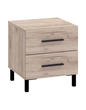 ΚΟΜΟΔΙΝΟ EDESA NO2F GREY OAK 45x41,5x48,5εκ