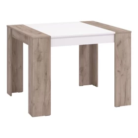 ΤΡΑΠΕΖΙ ΤΡΑΠΕΖΑΡΙΑΣ CARRARA 104 GREY OAK-ΛΕΥΚΟ 104x90,5x74,5εκ