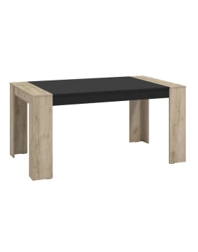 ΤΡΑΠΕΖΙ ΤΡΑΠΕΖΑΡΙΑΣ CARRARA 154 GREY OAK-ΜΑΥΡΟ 154x90,5x74,5εκ