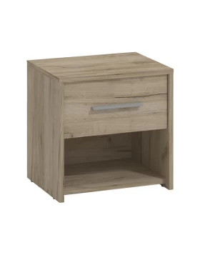 ΣΕΤ 2 ΚΟΜΟΔΙΝΑ GARONA 2NO1F GREY OAK ΧΡΩΜΑ 42x33x42εκ