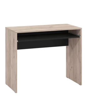 ΓΡΑΦΕΙΟ PARIS GREY OAK-ΜΑΥΡΟ 90x45x74εκ