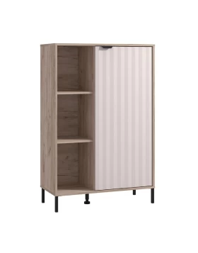 ΒΙΤΡΙΝΑ VANDEA 2K POP CASHMERE-GREY OAK 87x40x131εκ