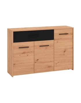 ΚΟΜΟΤΑ VARADERO 3K1F ARTISAN OAK-ΜΑΥΡΟ 119x33x80,5εκ